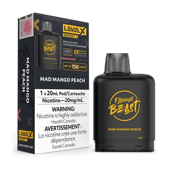 Mad Mango Peach Level X Boost Flavour Beast | 20mL - VapeLoft