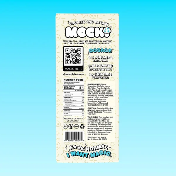 Magic Mushroom Chocolate Bar - Cookies & Cream - Image 2