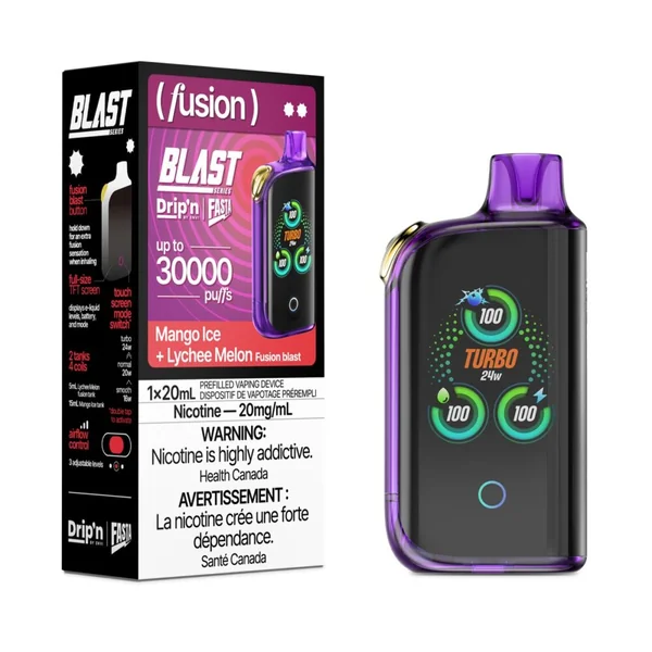 Mango Ice Lychee Melon Fusion Drip'n by Envi Fasta Blast 30K | VapeLoft