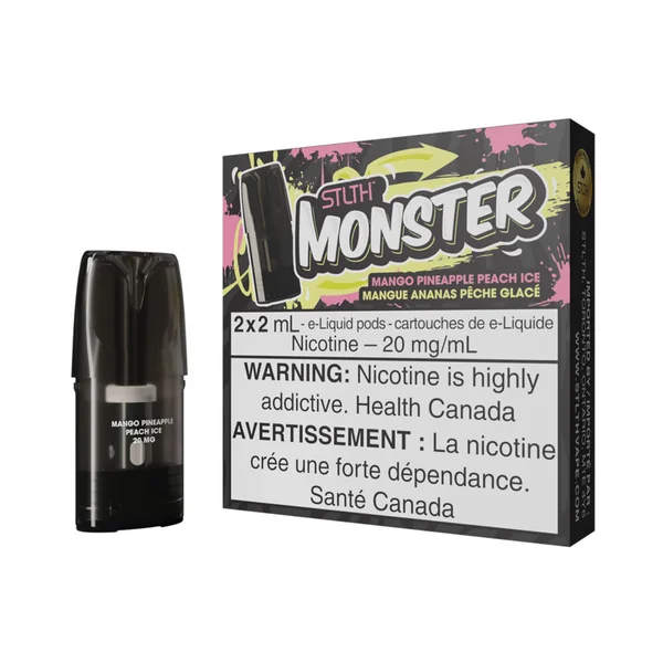 Mango Pineapple Peach Ice STLTH Monster Pods | 2 Pack - VapeLoft