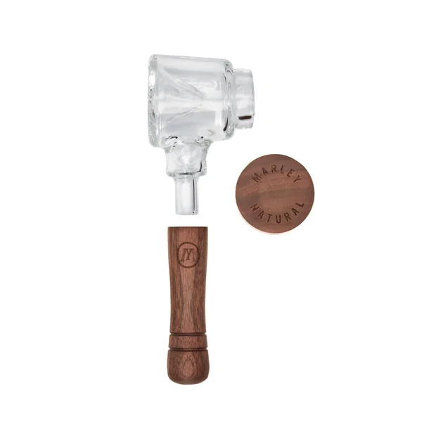 Marley Natural Spoon Pipe Natural Glass and Black Walnut - Image 2