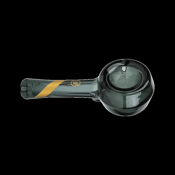 Marley Natural Spoon Pipe Smoked Glass Gold Stripe Decal