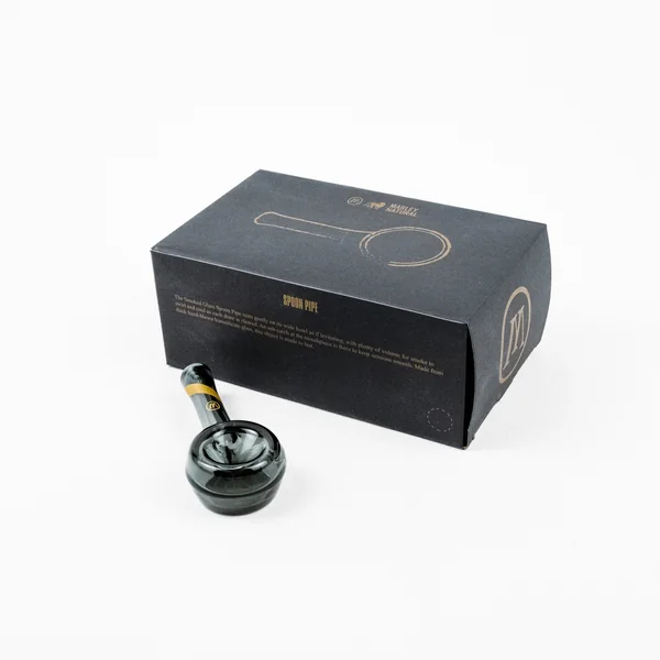 Marley Natural Spoon Pipe Smoked Glass Gold Stripe Decal - Image 2