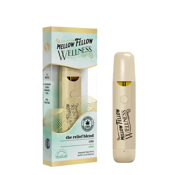 Mellow Fellow Wellness CBD Disposable – Relief Blend 1 Gram