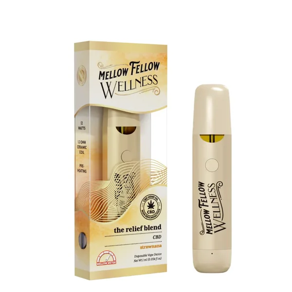 Mellow Fellow Wellness CBD Disposable – Relief Blend 1 Gram - Image 2
