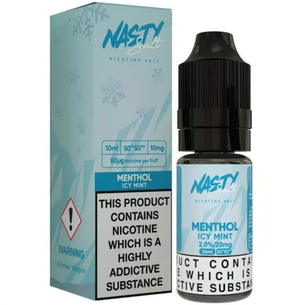 Menthol Icy Mint Nic Salt E Liquid 10ml By Nasty Salt