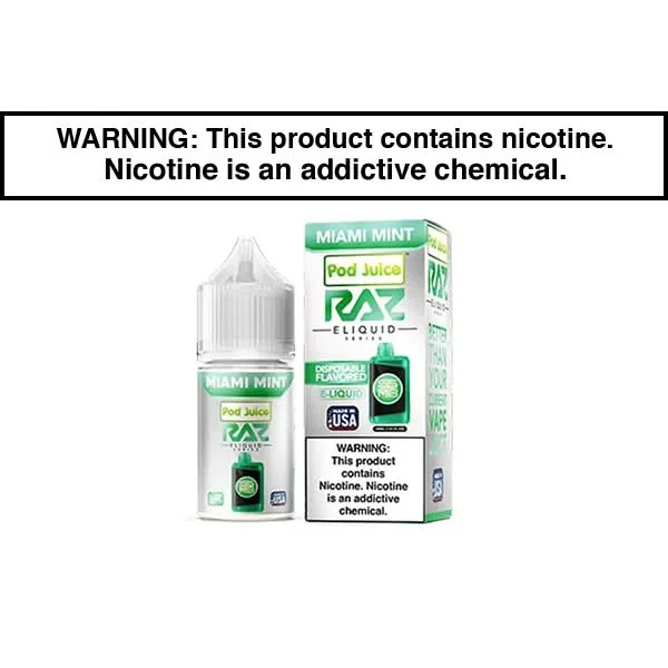 MIAMI MINT BY POD JUICE SALTS X RAZ 30ML
