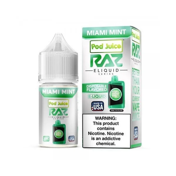 Miami Mint - POD Juice x RAZ Salt 30mL