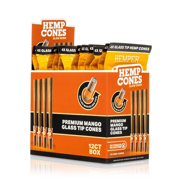 Mini Size Glass Tipped Hemp Cones - Image 16