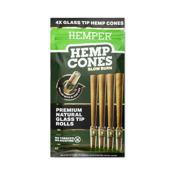 Mini Size Glass Tipped Hemp Cones - Image 5