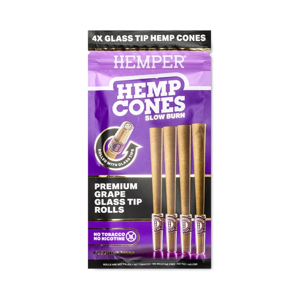 Mini Size Glass Tipped Hemp Cones - Image 9