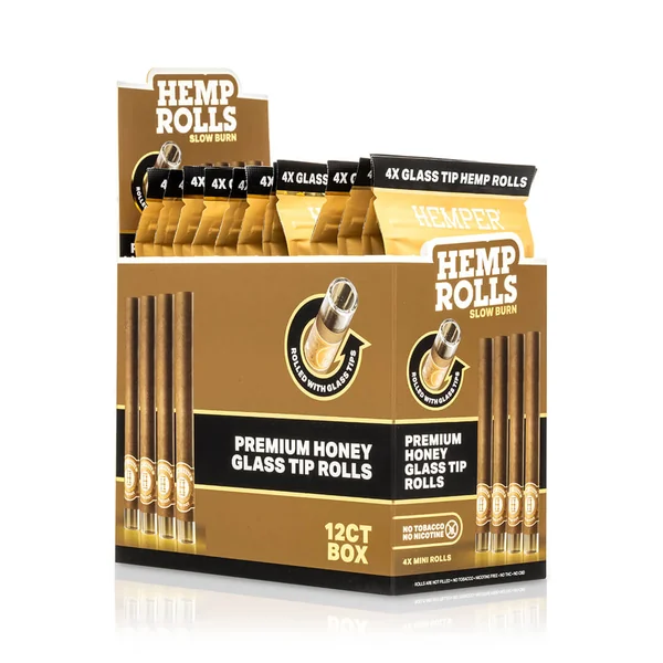 Mini Size Glass Tipped Hemp Rolls - Image 12