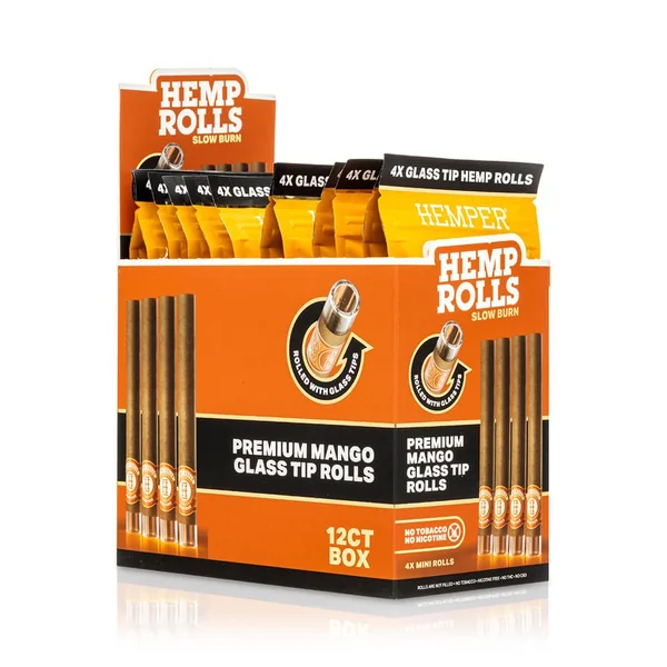 Mini Size Glass Tipped Hemp Rolls - Image 13