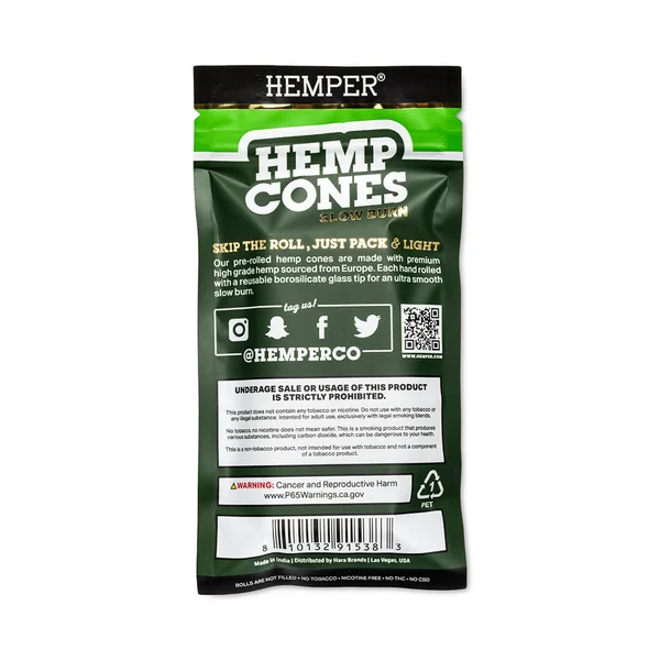 Mini Size Paper Tipped Hemp Cones - Image 2