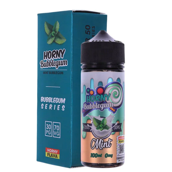 Mint Horny Bubblegum E Liquid 100ml Shortfill by Horny Flava