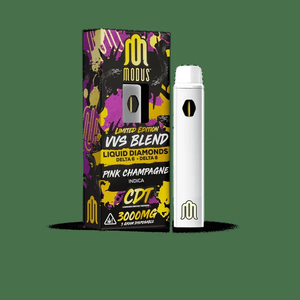 Modus VVS Blend THC-A Liquid Diamonds Limited Edition Disposable 3g (5/pack) - Image 3
