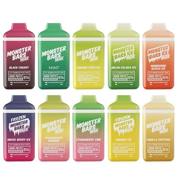 Monster Bars Max 6000 Puffs Single Disposable Vape 12mL
