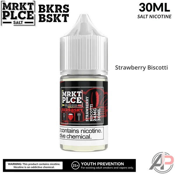 MRKT PLCE Strawberry Biscotti BKRS BSKT Salt Nicotine 30mL