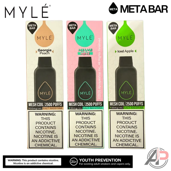 Myle Meta Bar Vape 2500 Puffs Vape Disposable Device