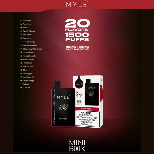 Myle Mini Box 1500 Puffs Disposable Vape Device - Image 2