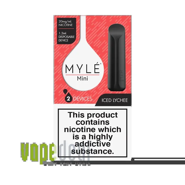 Myle Mini Disposable Pods 320 Puffs - 2 Pack Devices - Iced Lychee - Image 2