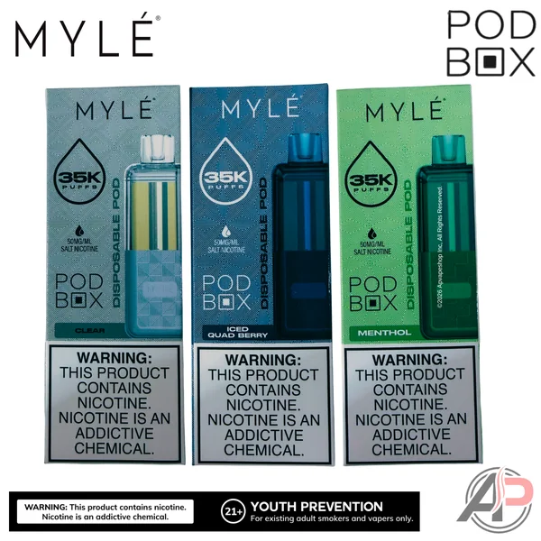 Myle Pod Box 35,000 Puffs Disposable Vape Device Kit - Image 2