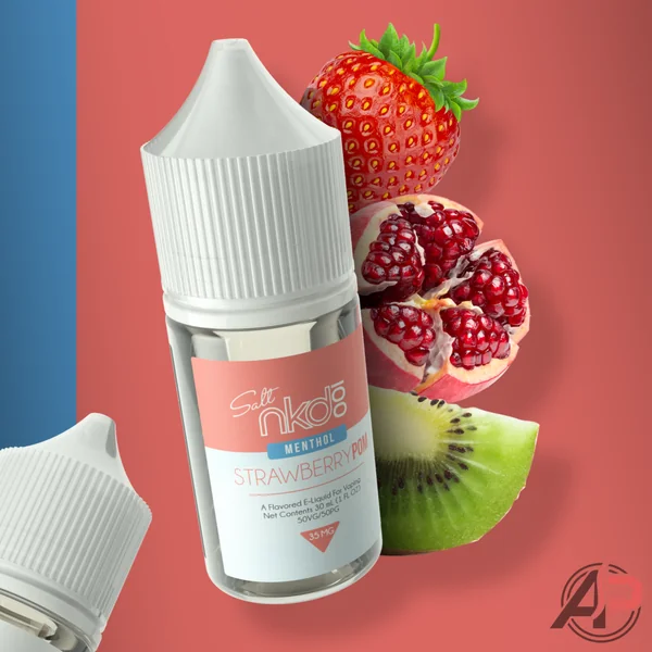 Naked 100 Strawberry Pom Salt Nicotine E-Liquid 30mL - Image 2