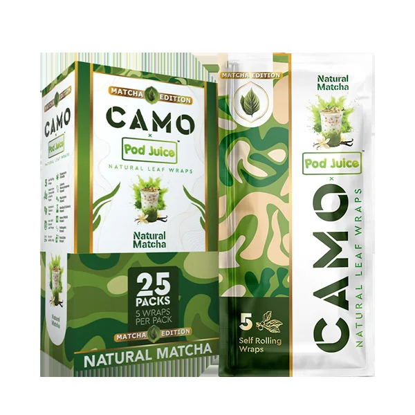 Natural Yuzu CAMO X POD JUICE Tea Wraps 25 Pack