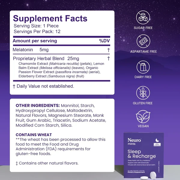 Neuro Sleep And Recharge Mints 12ct (12/pack) - Image 6