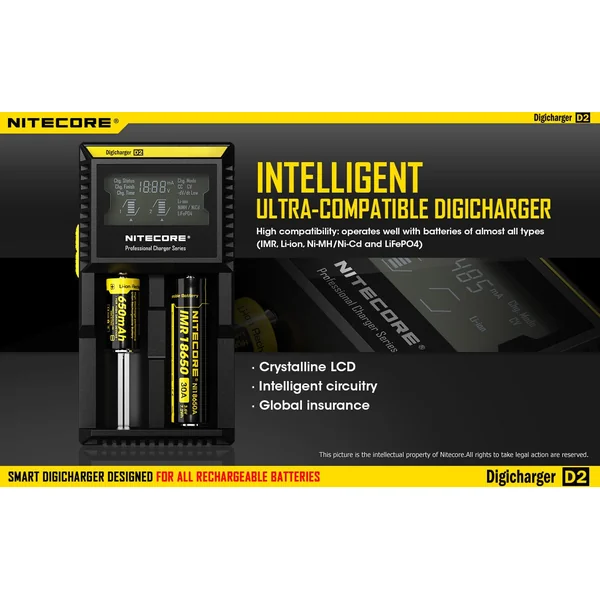 NITECORE D2 Battery Charger (2-Bay) - Image 4
