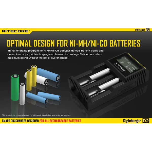 NITECORE D2 Battery Charger (2-Bay) - Image 5