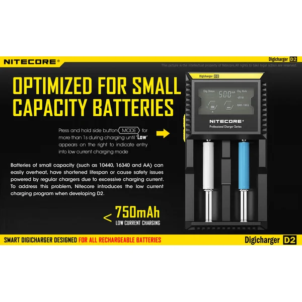 NITECORE D2 Battery Charger (2-Bay) - Image 6
