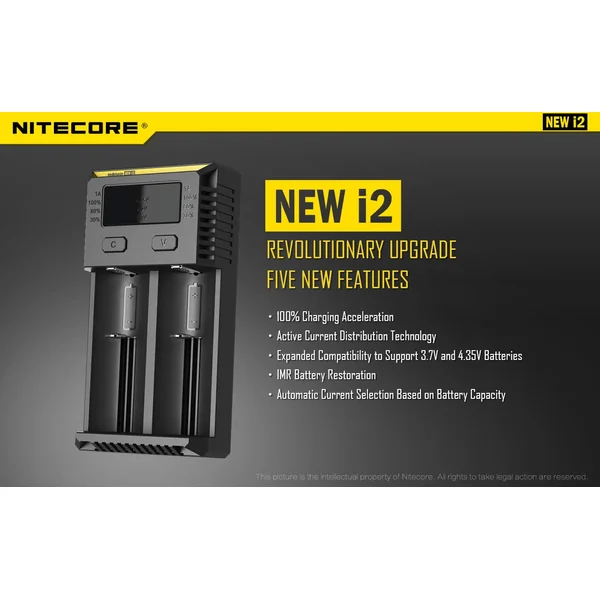 NITECORE i2 Battery Charger (2-Bay) - Image 5