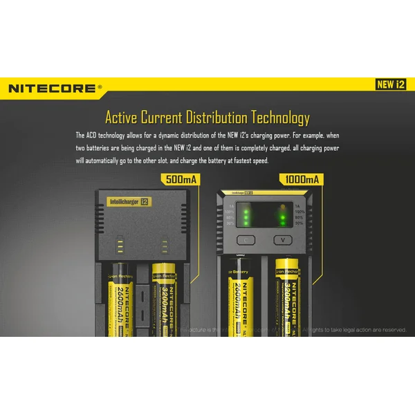 NITECORE i2 Battery Charger (2-Bay) - Image 7