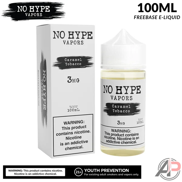 No Hype Vapors Caramel Tobacco E-Liquid 100mL