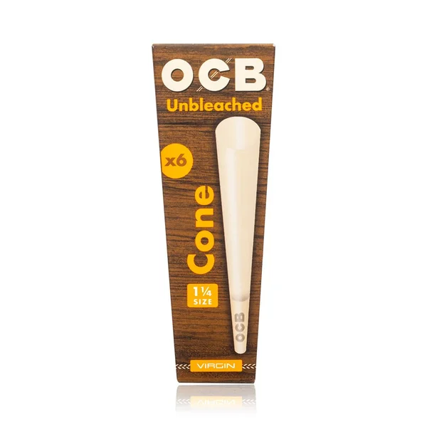 OCB Virgin Unbleached 1-1/4 Pre-Rolled Cones 6Pk
