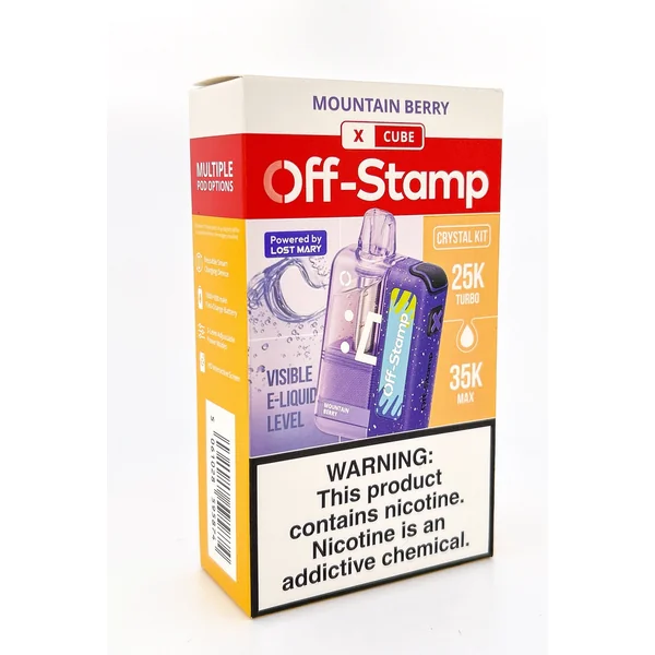 OFF STAMP X CUBE CRYSTAL KIT DISPOSABLE / MOUNTIAN BERRY / 50MG / 18ML / 25K PUFFS
