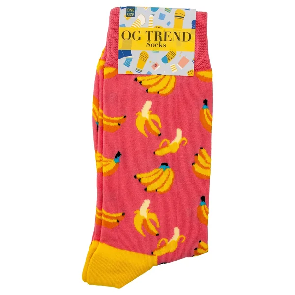 OG Trend Pink Banana Socks - One Size Fits All