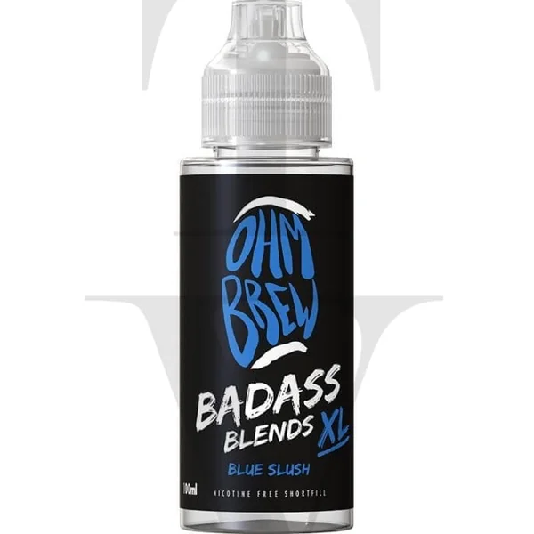 OHM BREW BADASS BLENDS XL BLUE SLUSH 100ML SHORTFILL E-LIQUID