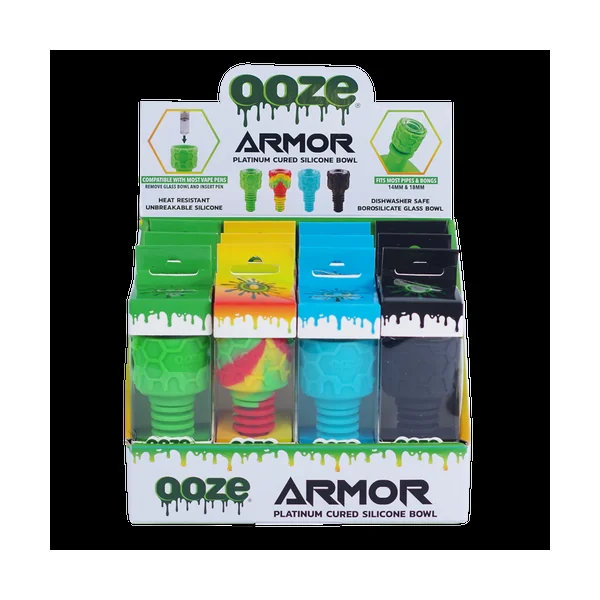 Ooze Armor Silicone Bowl Display of 12