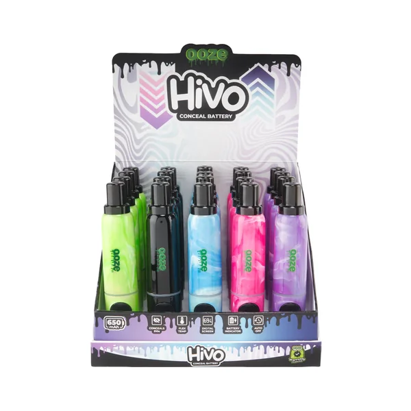 Ooze Hivo Battery Display (20/pack) - Assorted Colors - Image 2