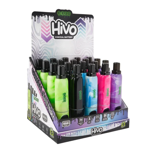 Ooze Hivo Battery Display (20/pack) - Assorted Colors - Image 3