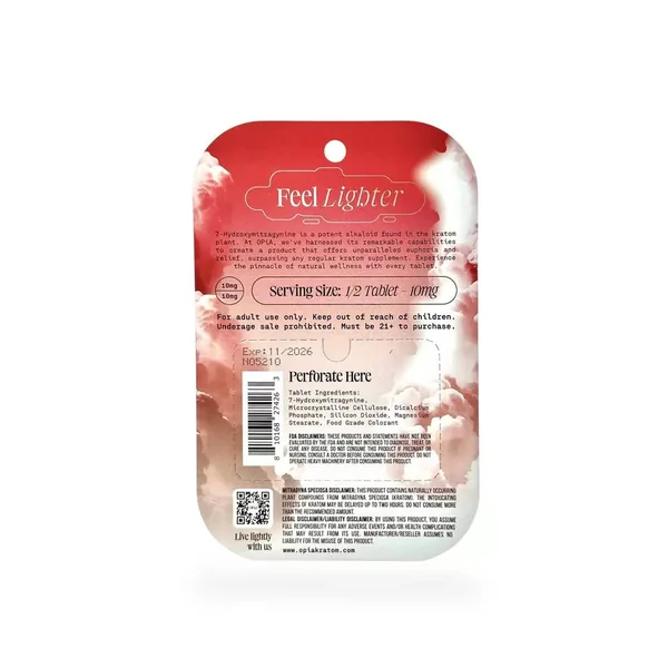 OPiA 7Hydroxy Chewable Tablets 4ct 20mg (SINGLE) - Image 10