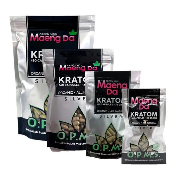 OPMS SILVER CAPS GREEN VEIN MAENG DA