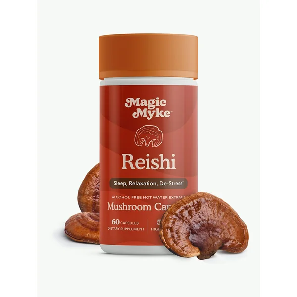 Organic Reishi Mushroom Capsules | 60 High Strength Capsules