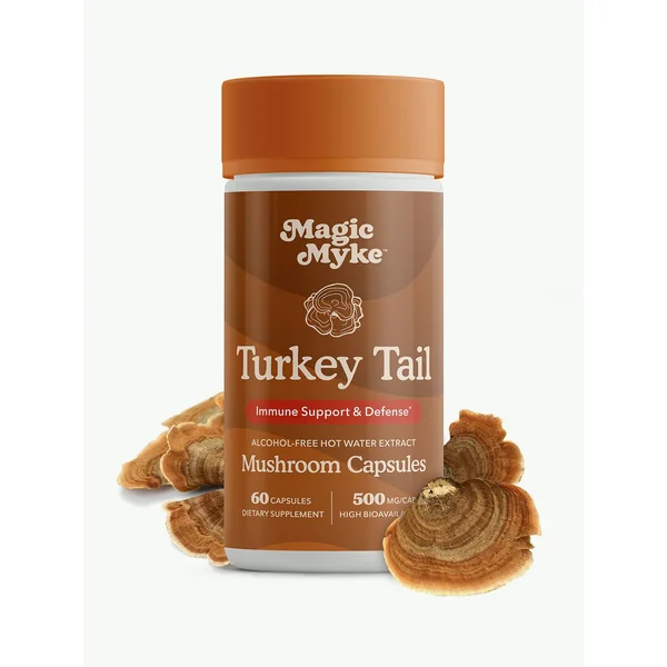 Organic Turkey Tail Mushroom Capsules | 60 High Strength Capsules