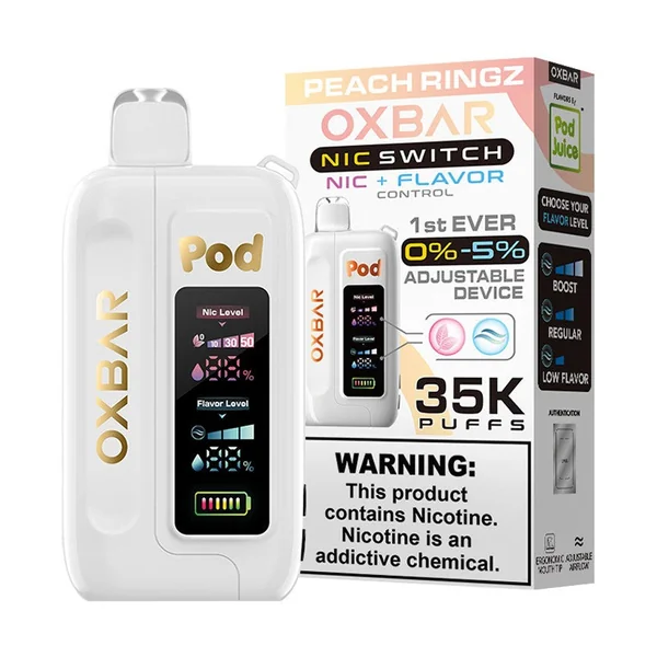 OXBAR X Pod Juice Nic Switch 35K Disposable Vape 5% - Image 10