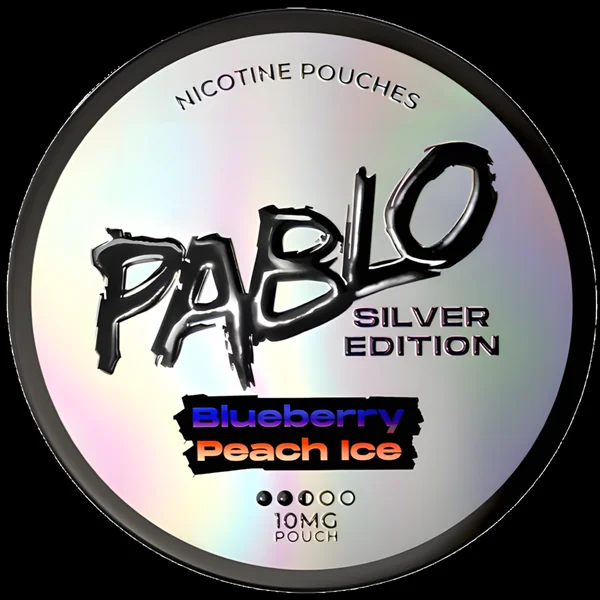 Pablo Silver Edition Blueberry Peach Ice 10mg Nicotine Pouches (5 Pack)