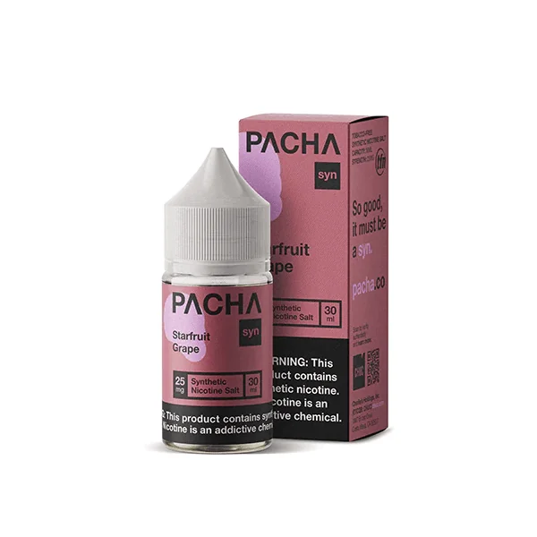 Pacha Syn Starfruit Grape 30ml Nic Salt Vape Juice