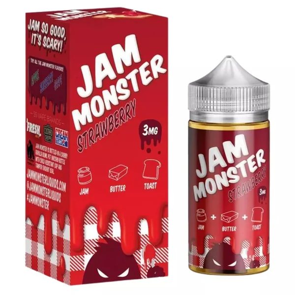 PB&J Jam Monster Strawberry E-Liquid - 100ml - Image 2